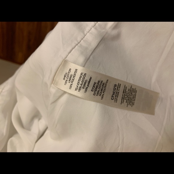 Chico’s white zipper jacket long sleeve - Picture 7 of 11